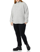 AMAZON ESSENTIALS WOMEN'S SHORT SLEEVES SWEATER, SIZE: M - GRAY HEATHER - Brand New