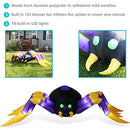 Sunnydaze Terrifying Tarantula Spider Inflatable Halloween 18 LED Lights 109.5" - Like New