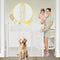 BINGGUZ REINFORCED 42” EXTRA TALL RETRACTABLE DOG GATE FOR - Scratch & Dent