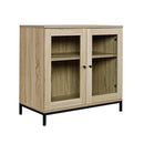 SAUDER 420035 NORTH AVENUE DISPLAY CABINET FOR TVS UP TO 32" CHARTER OAK - BROWN - Like New