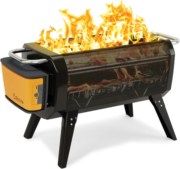 BIOLITE FirePit+ Wood & Charcoal Burning Fire Pit - BLACK/YELLOW - Like New