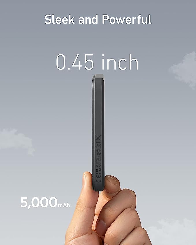 Anker 621 Magnetic Battery MagGo 5000mAh USB-C Wireless Portable Charger 1 PACK - Like New