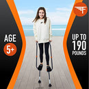 Flybar Maverick Walking Stilts for Kids 5 Adjustable Heights B01LOQ7ZQU - Blue - Brand New