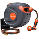 NEOTEC RETRACTABLE GARDEN HOSE REEL 1/2" X 65 FT WALL MOUNTED G201220 - GRAY - Like New