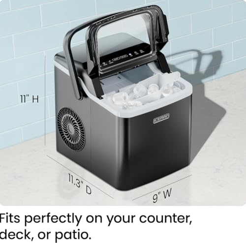 ICEMAN Dual-Size Ice Maker Countertop Portable RJ56-BUL-12 - Black - Like New