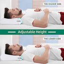 SUQ I OME Slim Sleeper-Thin Memory Foam Pillow, 19.6x11.8x3.1/2.3 inch - White - Like New