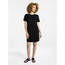 TIME AND TRU WOMEN'S COTTON T-SHIRT DRESS SHORT SLEEVES, SIZES MEDIUM - BLACK - Brand New