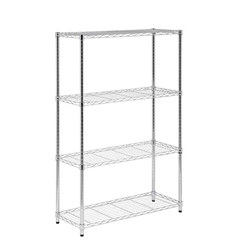 Honey-Can-Do SHF-01906 4-tier chrome shelving unit-250 lbs, 4-Tier - Like New