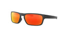 OAKLEY MENS SLIVER STEALTH SQUARE SUNGLASSES OO9408 MATT BLACK/RUBY IRIDIUM - Like New