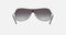 RAY BAN RB3211 FRAME POLISHED BLACK LENSES LIGHT GREY GRADIENT DARK BLUE 38MM - Like New