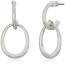 THE SAK WOMENS THE SAK SILVER-TONE POST BACK DOUBLE HOOP DROP EARRINGS - SILVER - Brand New