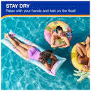SWIMWAYS STITCH SUNTANNER POOL FLOAT - WHITE/BLUE/PURPLE - Like New