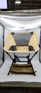 ORAGATI ERGONOMIC FOLD-OUT CAMPING CHAIR WITH ADJUSTABLE HEIGHT - KHAKI - Like New