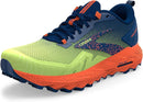 BROOKS MEN’S CASCADIA 17 TRAIL SHOE - SHARP GREEN/NAVY/FIRECRACKER - SIZE 10.5 - Like New