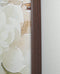 Ashley Markita Modern Floral Framed Canvas Wall Art 32 x 32 Peach And Green New