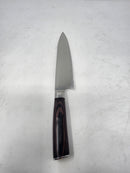 GENERIC 8 INCH DAMASCUS CHEF KNIFE - DARK WOOD - Like New
