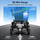 TIVARO 35 MILES LONGEST RANGE ELECTRIC WHEELCHAIR - BLACK - Scratch & Dent