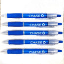 CHASE BANK 5 CHASE BANK ADVERTISING COLLECTIBLE PENS , BALLPOINT , BLACK INK - Like New