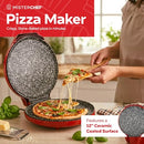 MisterChef Countertop Pizza Maker, 1450W Mini Pizza Oven - Red - Like New