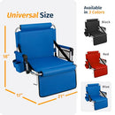 ALPCOUR BLEACHER SEAT BACKREST PREMIUM STADIUM CUSHIONED FOLDABLE - ROYAL BLUE - Like New