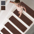 Matahum Stair Treads Non-Slip Carpet Indoor Wood Stairs Set of 13 - Brown - Brand New