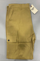 ROAMING SOUL MEN'S COTTON FLEX STRETCH CARGO SHORTS SIZE 36 - KHAKI - Brand New