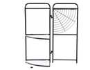 EAST BANK DESIGNS ASSEMBLED BLACK - 3-TIER FOLDABLE CORNER SHELF UNIT - BLACK - Like New