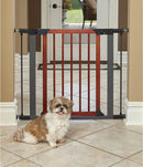 MidWest Homes for Pets Steel Pet Gate, 29H x 28-38W Inches - Decorative Wood - Like New