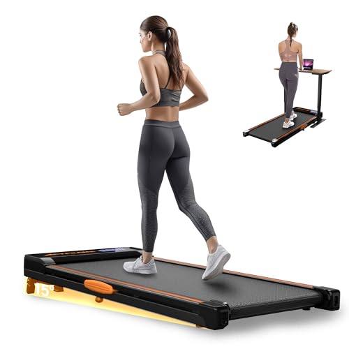 ACTFLAME WALKING PAD WITH INCLINE PORTABLE TREADMILL 2.5HP TM-500 - BLACK/ORANGE - Like New