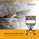 ARROWHEAD OUTDOOR 360° DEGREE SWIVEL HUNTING CHAIR STOOL - CAMO - Like New