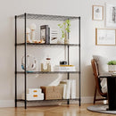 BESTOFFICE 4 TIER SHELVING UNIT NSF WIRE 14X36X54,BLACK - BLACK - Brand New