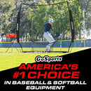 GOSPORTS 7 FT X 7 FT BASEBALL & SOFTBALL NETS, HITTING, PITCHING, 7X7, BLACK - Like New