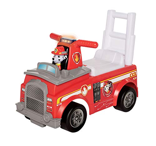 PAW PATROL RIDE ON MARSHALL FIRE TRUCK RIDE-ON LIGHTS/SOUNDS 95381-RED - RED - Like New