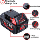 LONG FIT 1 PACK 18 VOLT BATTERY 6.0AH - BLACK - Like New