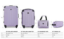 Travelers Club Midtown Hardside 4-Piece Luggage Travel Set - Lilac - Like New