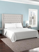 Kathy Ireland 300 Thread Count Organic Cotton Percale 4 pcs Sheet Set King White - Like New
