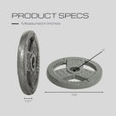 HULKFIT 2 INCH CAST IRON WEIGHT PLATE SET WITH MULTI-GRIP HANDLES, 25LB, SILVER - Like New