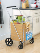 WHITMOR CART WITH ADJUSTABLE HEIGHT HANDLE 6318-7617 - SILVER/BLACK - Like New