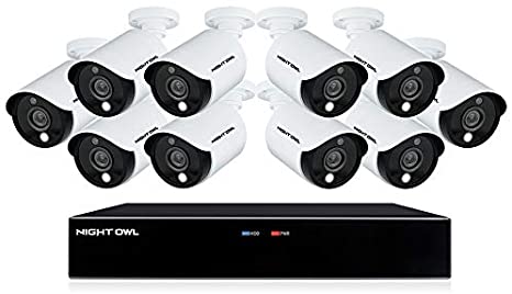 Night Owl CCTV Security Camera 2TB Hard Drive 10 5MP HD C-16102-50FRX - WHITE Like New