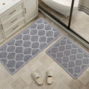 Upgraded Non Slip Bathroom Rugs Sets 2 Piece, Washable Waffle Bath Mats Set - Like New