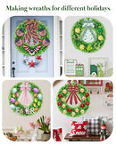 DDHS 22'' Boxwood Wreaths Front Door Artificial Spring Wreath (Hello Sign) - Brand New