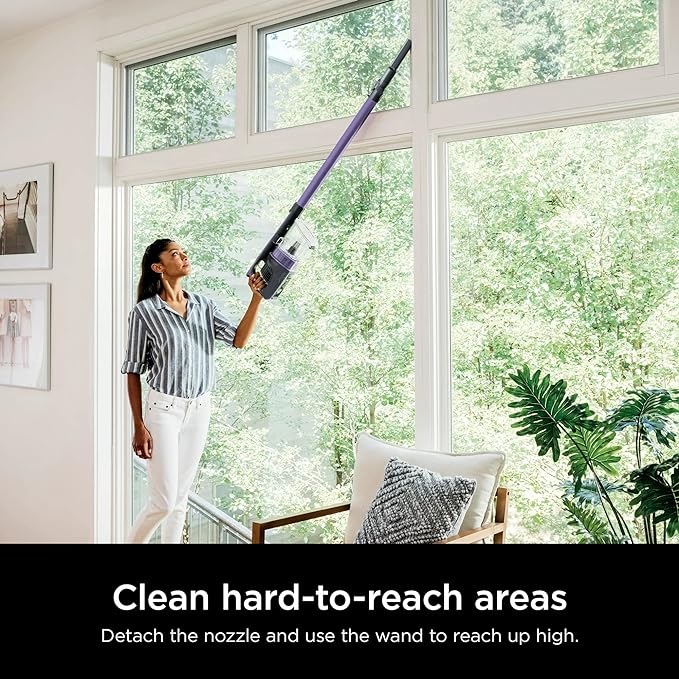 Shark Pet Cordless Stick Vacuum Self-Cleaning BrushRoll WZ240 - Purple/Grey - Like New