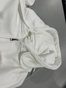 GENERIC LARGE WHITE HOODIE JACKET - SIZE: MEN L WOMEN L - WHITE - Like New