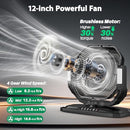 AUSIC OUTDOOR MISTING FAN, 5 GAL 12" PRO PORTABLE MISTER FAN 30000MAH - BLACK - Like New