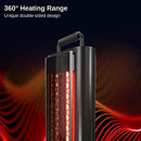 EAST OAK 1500W PATIO HEATER, TABLE SIDE PORTABLE ELECTRIC HEATER 3 LEVELS BLACK - Brand New