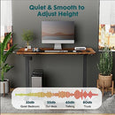 Smug Standing Desk, Adjustable Height Electric Sit Stand Up Down Rust Brown - Brand New