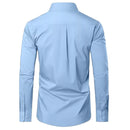 JAMES TAILOR DRESS SHIRT - SIZE: MEN MEDIUM - LIGHT BLUE - Brand New