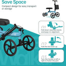 ELENKER STEERABLE PORTABLE KNEE WALKER 10" WHEELS - BLUE - Brand New
