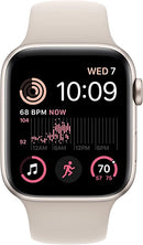 APPLE WATCH SE 2nd Gen GPS 44MM STARLIGHT ALUM SPORTS BAND MNTE3LL/A - STARLIGHT Like New