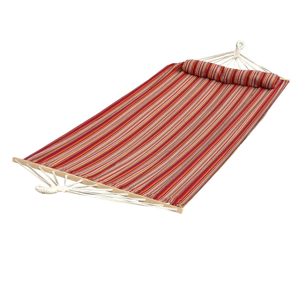 BLISS HAMMOCKS BH-404F 48"WIDE CARIBBEAN HAMMOCK W/PILLOW - TOASTED ALMOND - Like New
